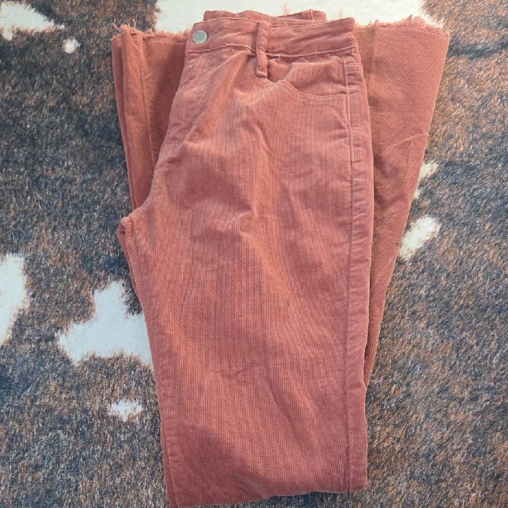 Rust Flare Corduroy Pants - Picture 5 of 6